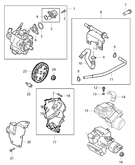2016 Jeep Cherokee  Regulator-Fuel Pressure Diagram for 68093398AA