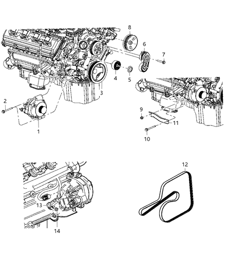 2005 Dodge Magnum  Belt-Accessory Drive Diagram for 4892840AA