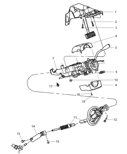 2010 Dodge Ram 1500  Lever-Gearshift Diagram for 5057509AB