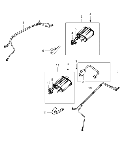 2012 Chrysler 200  CANISTER-Vapor Diagram for 5147055AA