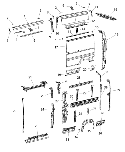 2015 Ram ProMaster 3500  Bracket Diagram for 68235539AB