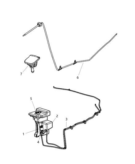 2011 Jeep Wrangler  Nozzle-Windshield Washer Diagram for 55156728AB