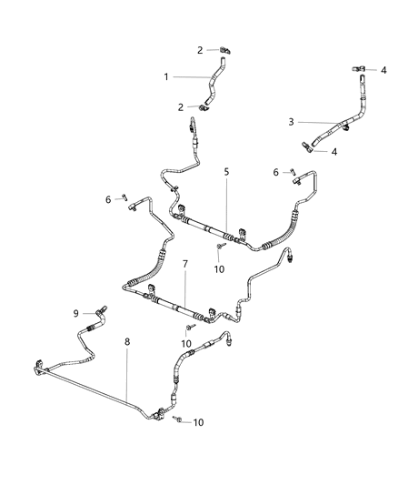2021 Jeep Gladiator  Line-Power Steering Return Diagram for 68436627AA