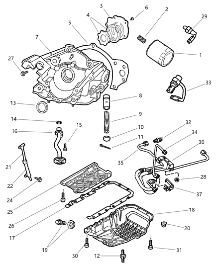 1999 Chrysler LHS  Bolt-TORX Diagram for 6505388AA