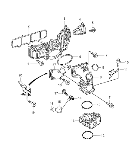 2012 Jeep Compass  None-EGR Tube Diagram for 68091813AA