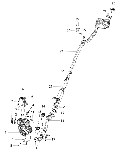2019 Jeep Compass  Bolt-HEXAGON FLANGE Head Diagram for 6106297AA