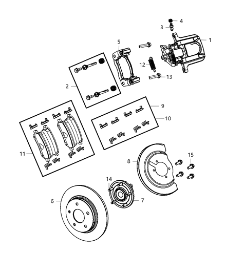 2013 Dodge Journey CALIPER-Disc Brake Diagram for 68029889AD