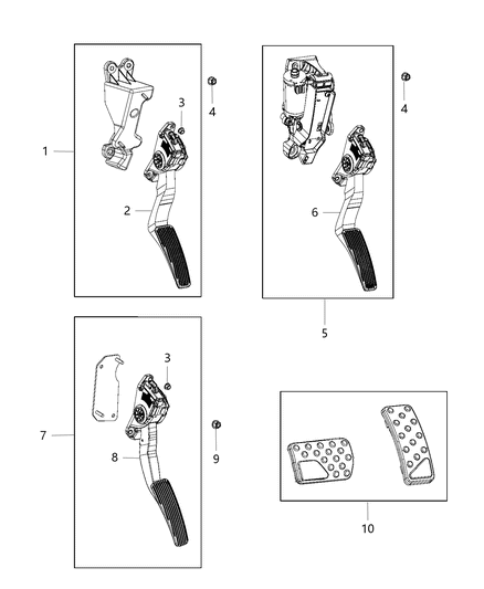 2020 Chrysler 300  Pedal-Accelerator Diagram for 4861714AF