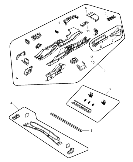 2008 Dodge Caliber  SIDEMEMBE-Floor Diagram for 5115196AF