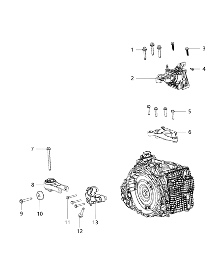 2020 Chrysler Voyager  Bolt-HEXAGON FLANGE Head Diagram for 6511436AA
