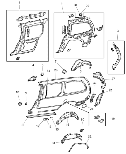 1997 Chrysler Town & Country  Push Pin Diagram for 6501916