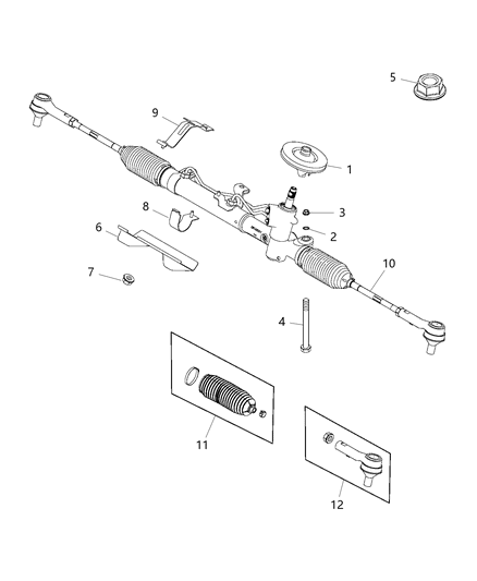 2018 Ram ProMaster City  Shield-Steering Gear Diagram for 68261880AA