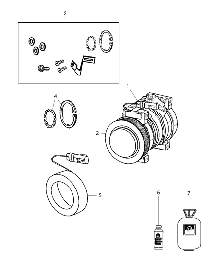2010 Dodge Viper  COMPRES0R-Air Conditioning Diagram for 5290012AD