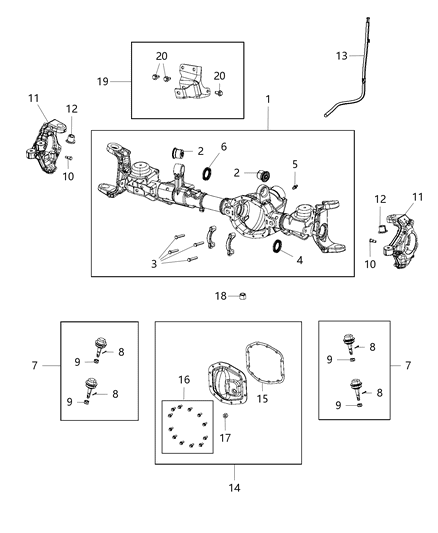 2018 Jeep Wrangler  Bolt Kit Diagram for 68394154AA
