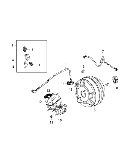 2021 Jeep Compass  Booster-Power Brake Diagram for 68347154AB