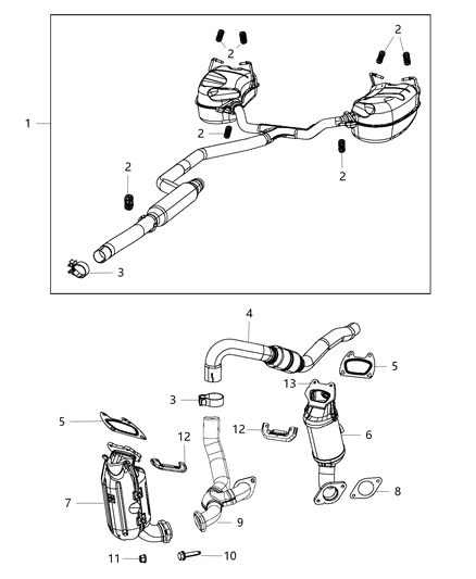 2017 Dodge Journey  Converter-Exhaust CROSSUNDER Diagram for 68034400AI