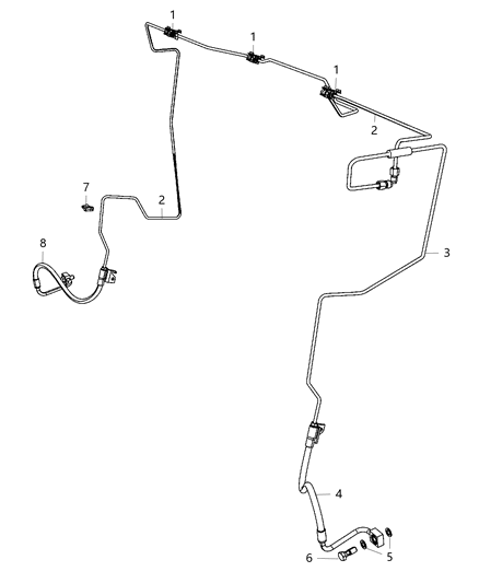 2015 Jeep Grand Cherokee  Tube Assembly-Brake Diagram for 52124731AF