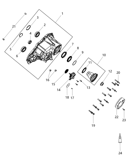 2015 Jeep Grand Cherokee  Case-Rear Diagram for 68071230AB