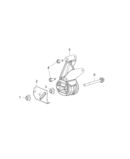 2020 Ram 1500  INSULATOR-Engine Mount Diagram for 68248784AB
