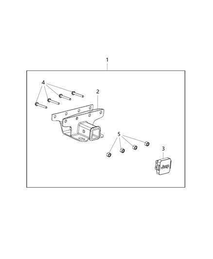 2018 Jeep Wrangler  Hitch Receiver Diagram for 82215209