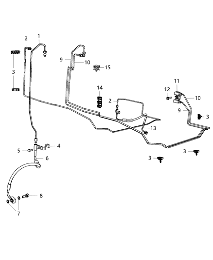 2014 Jeep Wrangler  Block-Brake Tube Diagram for 52060236AB