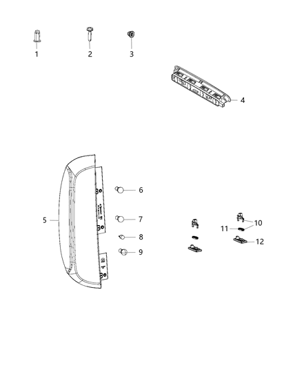 2018 Ram ProMaster City  Lamp-Center High Mounted Stop Diagram for 68263915AA