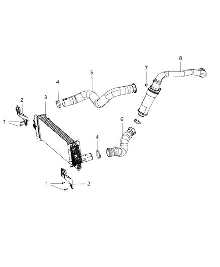 2017 Ram 1500 Hose-Charge Air Cooler Diagram for 68259700AB