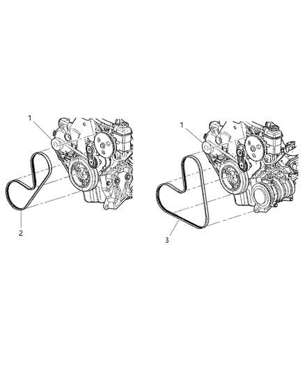 2005 Dodge Neon  Belt-Accessory Drive Diagram for 4668247AG