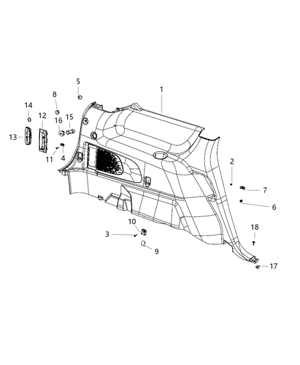2019 Dodge Journey  Screw-Cross RECESSED Head Diagram for 68045453AA