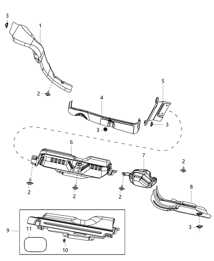 2014 Dodge Grand Caravan  Shield-Spare Tire Diagram for 5109399AC