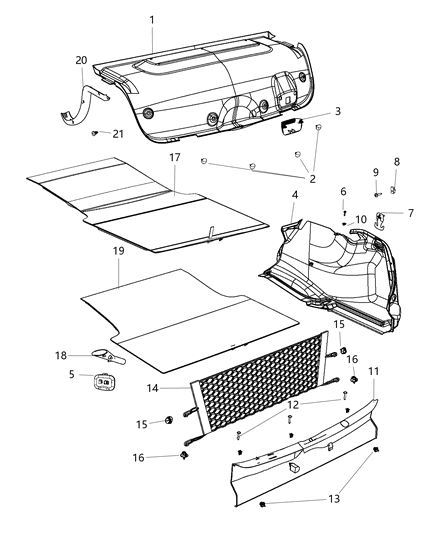 2018 Chrysler 300  Tube-Fuel Tank Filler Tube Diagram for 5147012AA