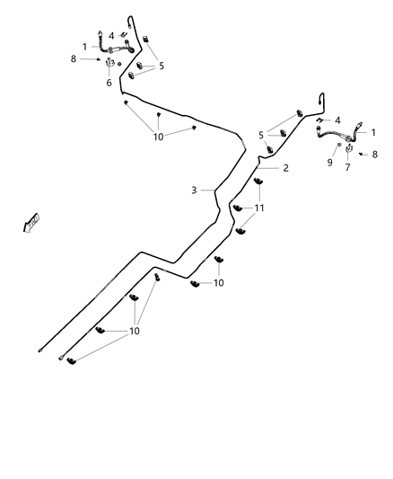 2016 Chrysler 200  Tube-Brake Diagram for 68164946AD