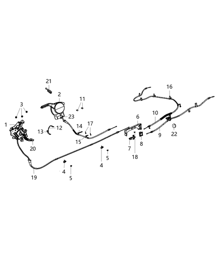 2016 Dodge Journey  Lever-Parking Brake Diagram for 1TD36DX9AE