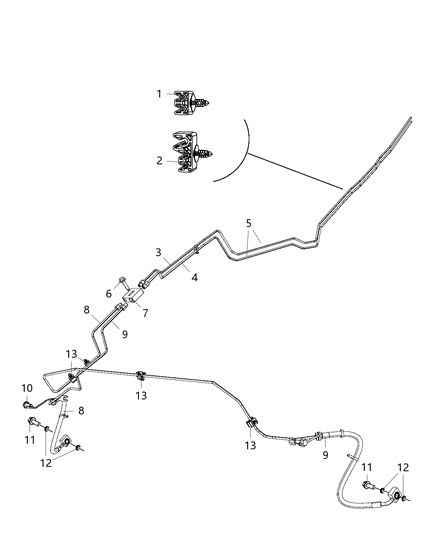 2015 Ram 1500  Clip-Hose Diagram for 68189247AA