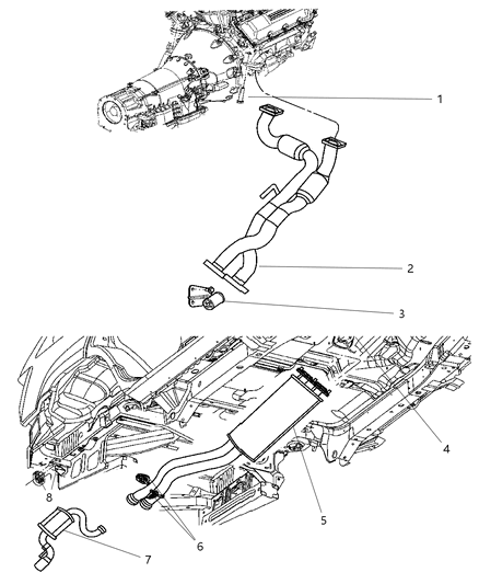 2007 Jeep Grand Cherokee  Resonator-Exhaust Diagram for 5290729AB