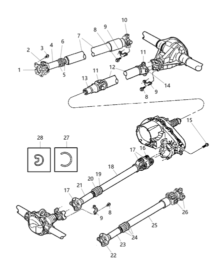 2005 Jeep Wrangler  Clamp-Boot Diagram for 5013625AA