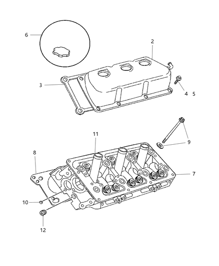 2006 Chrysler 300  Head-Cylinder Diagram for R5635446