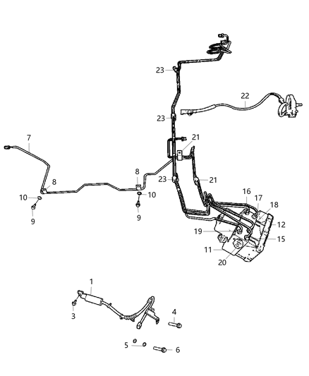 2014 Dodge Viper  Line-Brake Diagram for 5181742AD