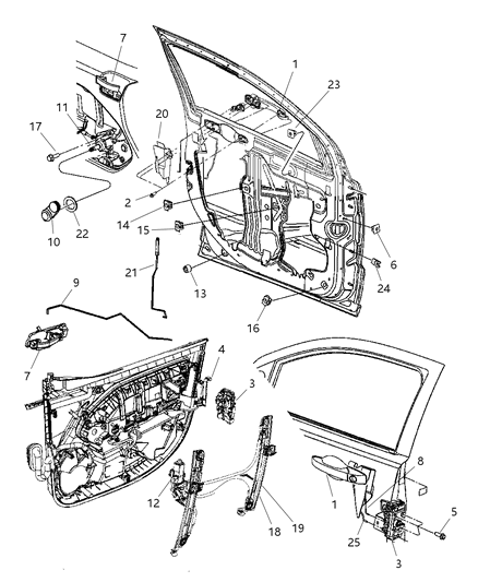 2009 Dodge Caliber  Handle-Exterior Door Diagram for 5074188AF