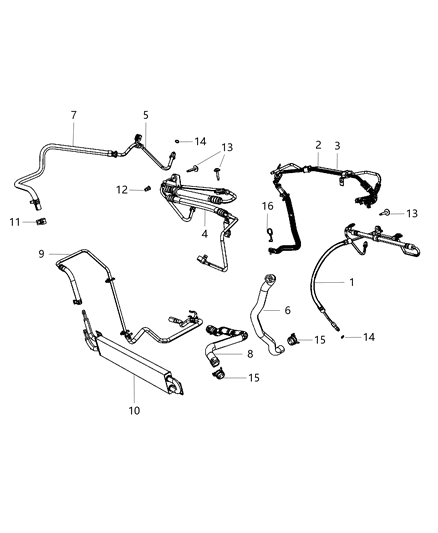 2013 Dodge Durango  Hose-Power Steering Pressure Diagram for 52124648AH