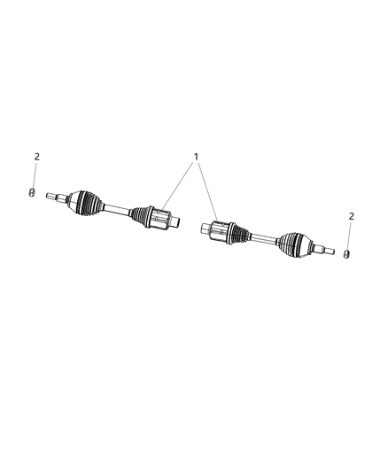 2021 Ram 1500  Shaft-Axle Half Diagram for 53011128AE