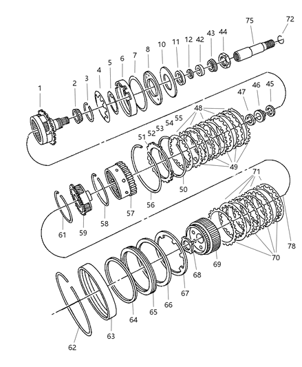 2003 Jeep Liberty  Disc-Clutch Diagram for 4799860AB