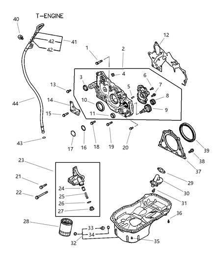 2001 Chrysler Sebring  Gear-Oil Pump Diagram for MD174581