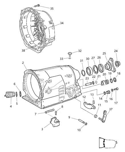 2007 Chrysler Crossfire  O Ring-Adapter Plug Diagram for 68001278AA