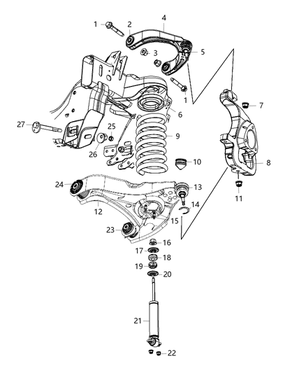 2013 Ram 2500 Nut-HEXAGON Lock Diagram for 6509764AA