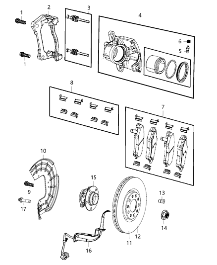 2018 Jeep Compass  Sensor-Anti-Lock Brakes Diagram for 68280914AA