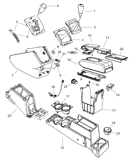 2007 Dodge Caliber Smoker Diagram for 4595833AB