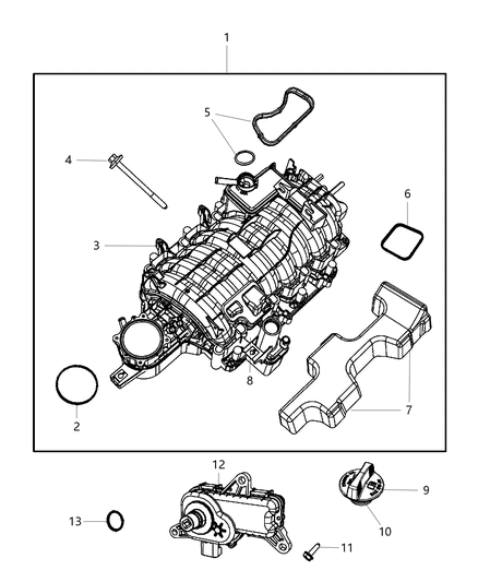 2014 Ram 1500  Seal-Short Runner Valve ACTUATOR Diagram for 53022322AA