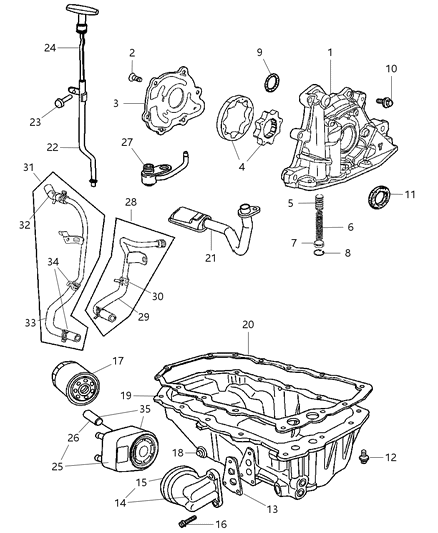 2008 Chrysler PT Cruiser  Adapter-Oil Filter Diagram for 4104511AC