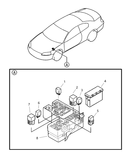 2001 Chrysler Sebring  Relay Diagram for MR312504